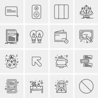 16 universelle Business-Icons Vektor kreative Icon-Illustration zur Verwendung in Web- und mobilen Projekten