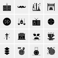 16 universelle Business-Icons Vektor kreative Icon-Illustration zur Verwendung in Web- und mobilen Projekten