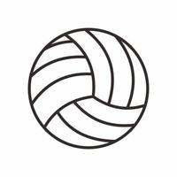 Ikone des Volleyball-Umrissstils vektor