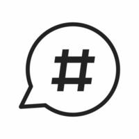 Hashtag-Blase-Symbol vektor