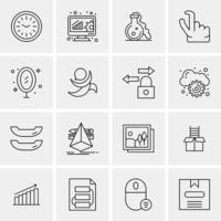 16 universelle Business-Icons Vektor kreative Icon-Illustration zur Verwendung in Web- und mobilen Projekten