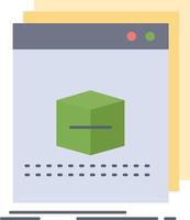 Software-App-Anwendungsdatei Programm flacher Farbsymbolvektor vektor