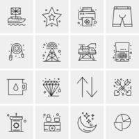 16 universelle Business-Icons Vektor kreative Icon-Illustration zur Verwendung in Web- und mobilen Projekten