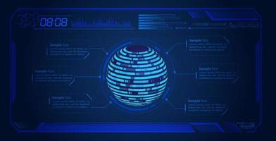 moderner hud-technologie-bildschirmhintergrund vektor