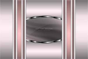 lyxig rosa och silver elegant modern metalldesign vektor