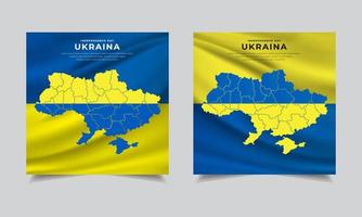 neues Design des Vektors zum Unabhängigkeitstag der Ukraine. ukraine-flagge mit abstraktem pinselvektor vektor