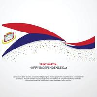 Saint-Martin Happy Independence Day Hintergrund vektor