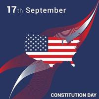 Happy Constitution Day Design Kartenvektor vektor