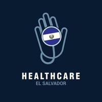 hälsa vård logotyp med Land flagga design vektor