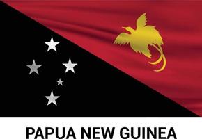 papua ny guinea flaggor design vektor