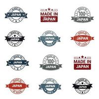 Japan-Briefmarken-Design-Set-Vektor vektor