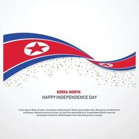 korea norden glücklicher unabhängigkeitstag hintergrund vektor