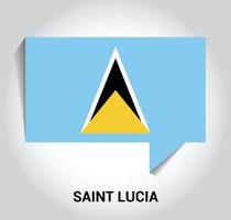 St. Lucia-Flaggen-Designvektor vektor