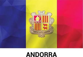 Designvektor der Andorra-Flagge vektor