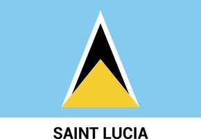 St. Lucia-Flaggen-Designvektor vektor
