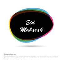 eid mubarak deisgn med typografi och kreativ deisgn vektor