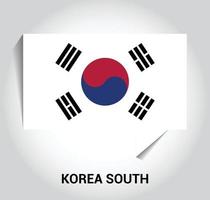 söder korea flaggor design vektor