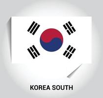 Südkorea-Flaggen-Designvektor vektor