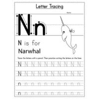 djur alfabet brev spårande arbetsbok vektor