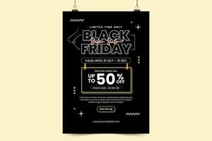 Black Friday-Verkaufsplakat oder Flyer-Design-Vorlage vektor