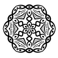 monochrome kreisförmige geometrische Verzierung. rundes Mandala. vektor