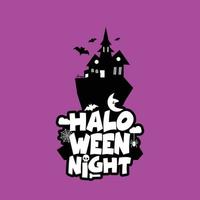 halloween-design mit typografie und hellem hintergrundvektor vektor