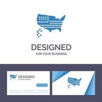 kreativ företag kort och logotyp mall amerikan Karta tacksägelse USA vektor illustration