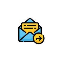 E-Mail-Symbol teilen. Nachrichtensymbol teilen vektor