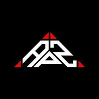 apz brev logotyp kreativ design med vektor grafisk, apz enkel och modern logotyp i triangel form.