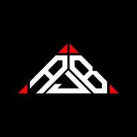 Ajb Letter Logo kreatives Design mit Vektorgrafik, Ajb einfaches und modernes Logo in Dreiecksform. vektor