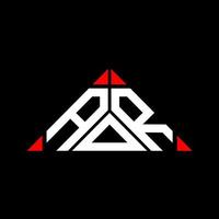 aor Brief Logo kreatives Design mit Vektorgrafik, aor einfaches und modernes Logo in Dreiecksform. vektor