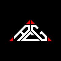 acg Letter Logo kreatives Design mit Vektorgrafik, acg einfaches und modernes Logo in Dreiecksform. vektor