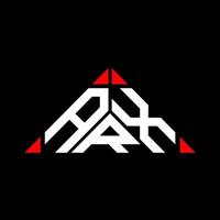arx Brief Logo kreatives Design mit Vektorgrafik, arx einfaches und modernes Logo in Dreiecksform. vektor