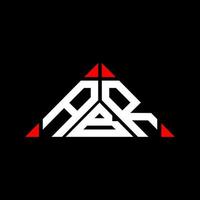abr-Buchstaben-Logo kreatives Design mit Vektorgrafik, abr-einfaches und modernes Logo in Dreiecksform. vektor