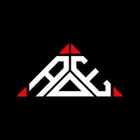 aoe brev logotyp kreativ design med vektor grafisk, aoe enkel och modern logotyp i triangel form.