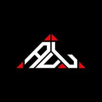 aul-Buchstaben-Logo kreatives Design mit Vektorgrafik, aul-einfaches und modernes Logo in Dreiecksform. vektor