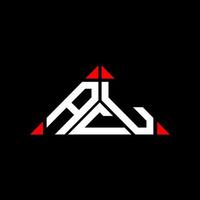 ACL-Brief-Logo kreatives Design mit Vektorgrafik, ACL-einfaches und modernes Logo in Dreiecksform. vektor