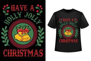 Haben Sie ein Holly Jolly Christmas - Weihnachts-T-Shirt-Design-Vorlage vektor