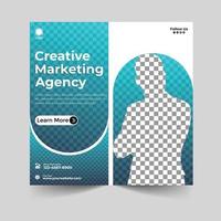 Creative-Marketing-Agentur und Social-Media-Post- oder Square-Banner-Template-Design für Unternehmen vektor