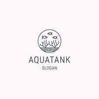 Aquarium-Tank-Logo-Vektorsymbol-Illustrationsdesign, Natur-Biota-Logo-Design vektor