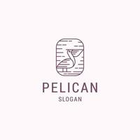 Pelikan-Logo-Vorlage, Vektorgrafik-Design vektor