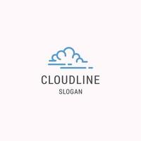Cloud-Logo-Symbol flache Design-Vorlage vektor