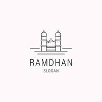 Ramadhan-Logo-Symbol flache Designvorlage vektor