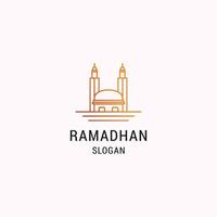 Ramadhan-Logo-Symbol flache Designvorlage vektor