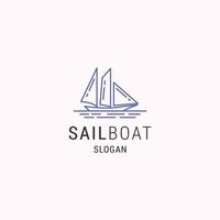 Segelboot-Logo-Symbol-Design-Vorlage-Vektor-Illustration vektor