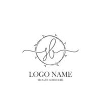 anfängliches SB-Schönheitsmonogramm und elegantes Logo-Design, Handschrift-Logo der Erstunterschrift, Hochzeit, Mode, Blumen und Pflanzen mit kreativer Vorlage. vektor