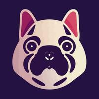 Illustrationsvektorgrafik der netten fetten französischen Bulldogge lokalisiert gut für Ikone, Maskottchen, Druck, Gestaltungselement oder passen Sie Ihr Design an vektor