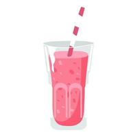 milkshake smoothie cocktail glas, mjölk kartong banan och jordgubb isolerat. vektor