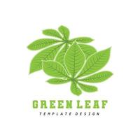 Blatt Logo Grünpflanze Design Blätter von Bäumen Produktmarke Vorlage Illustration vektor