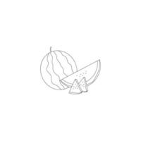 Wassermelonen-Symbol-Vektor-Logo-Illustration vektor